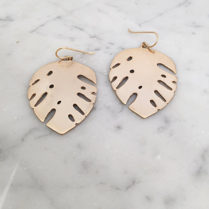 MONSTERA EARRINGS - MIMOSA Handcrafted Jewelry