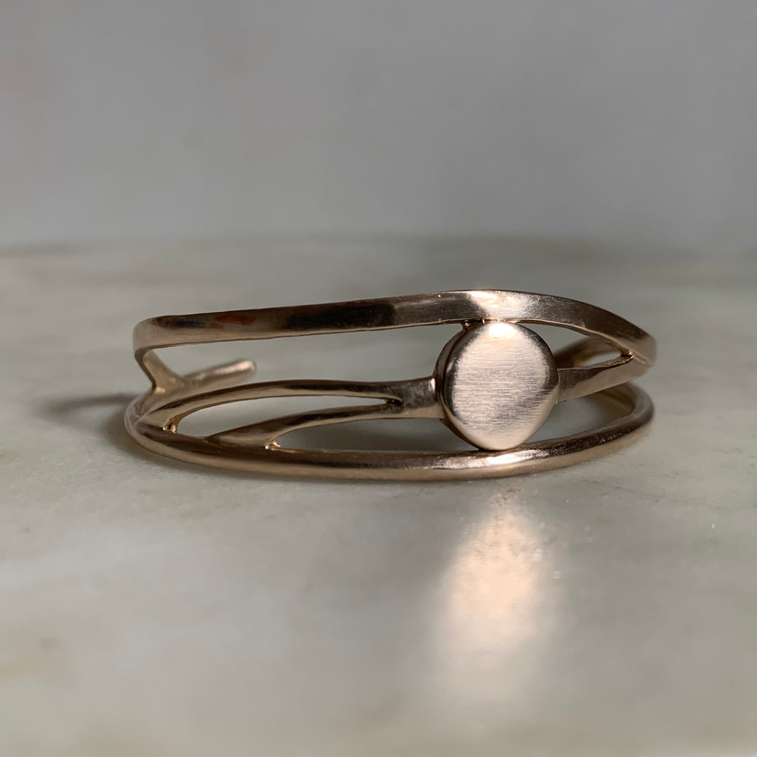 Handmade Bronze Apricus Sun Cuff Bracelet