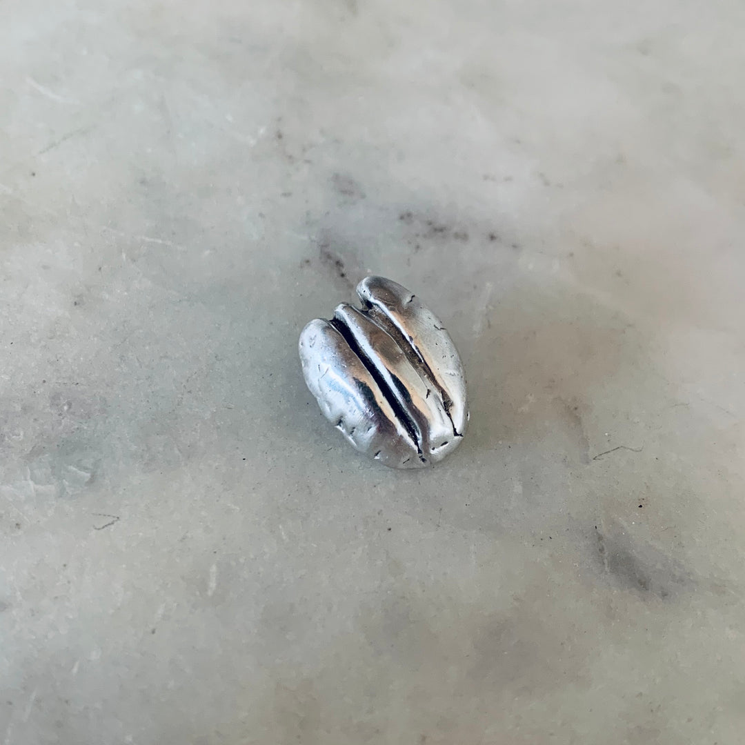 MIMOSA Handcrafted Pecan Pin in Sterling Silver