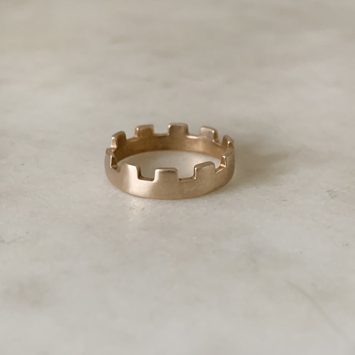 CRENELLATED RING - MIMOSA Handcrafted Jewelry