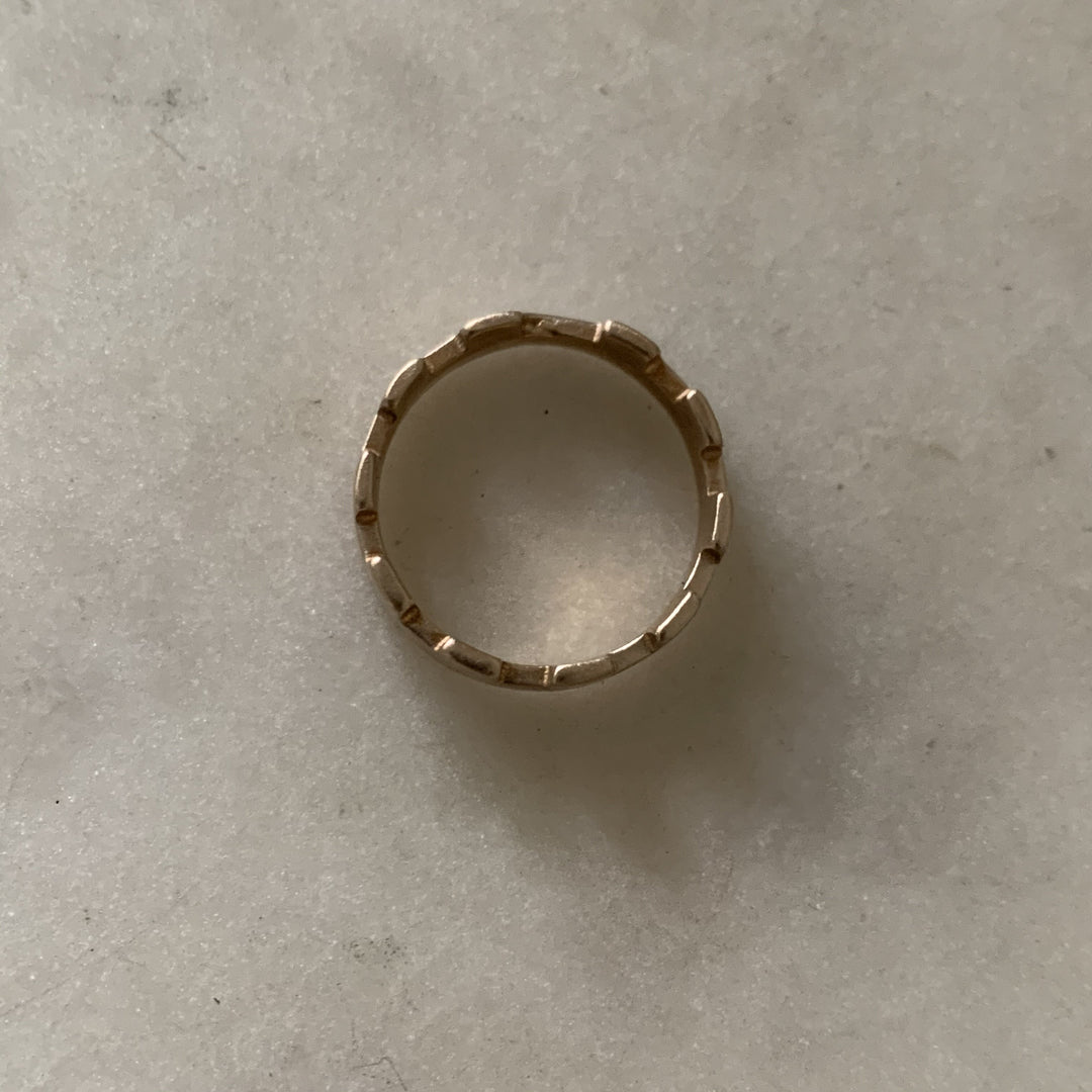 CRENELLATED RING - MIMOSA Handcrafted Jewelry