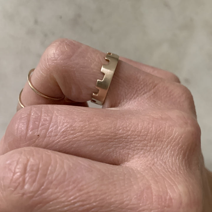 CRENELLATED RING - MIMOSA Handcrafted Jewelry