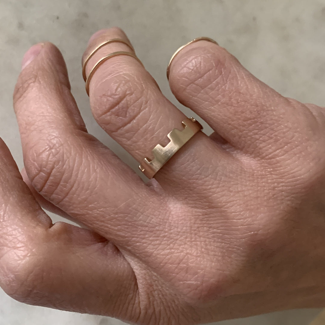 CRENELLATED RING - MIMOSA Handcrafted Jewelry
