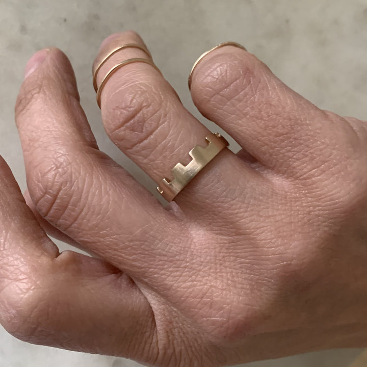 CRENELLATED RING - MIMOSA Handcrafted Jewelry