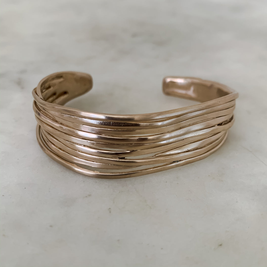 LOBLOLLY PINE NEEDLE CUFF BRACELET - MIMOSA Handcrafted Jewelry