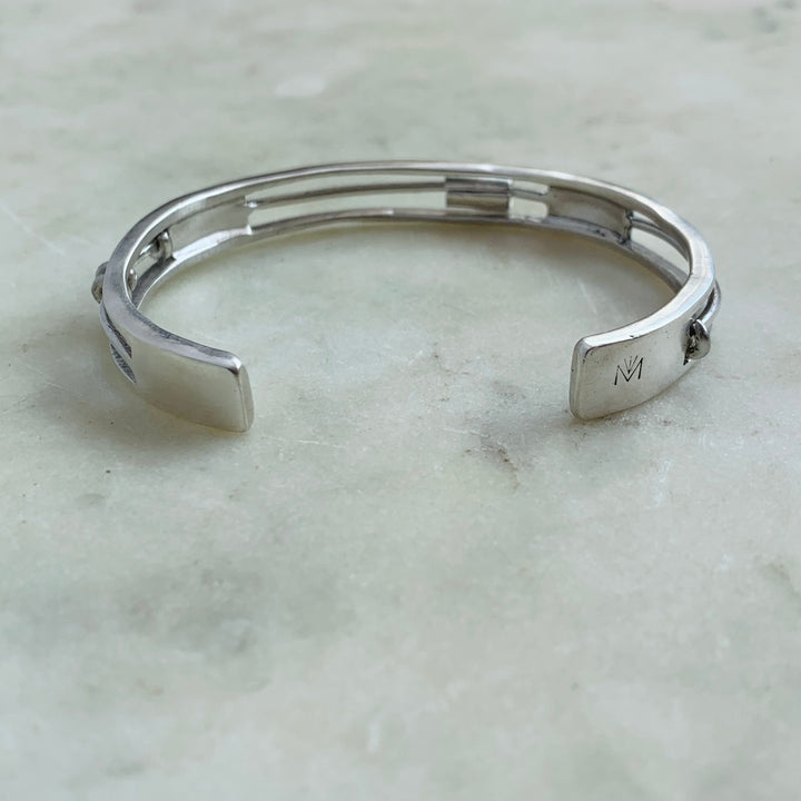 Handmade Sterling Silver Daydreamer Cuff Bracelet with moving parts