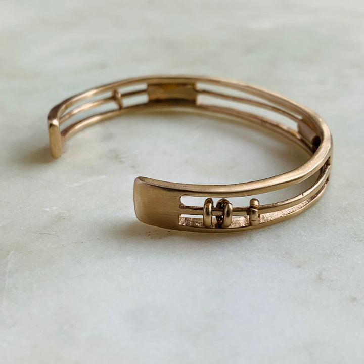 Handmade Bronze Daydreamer Cuff Bracelet with moving parts