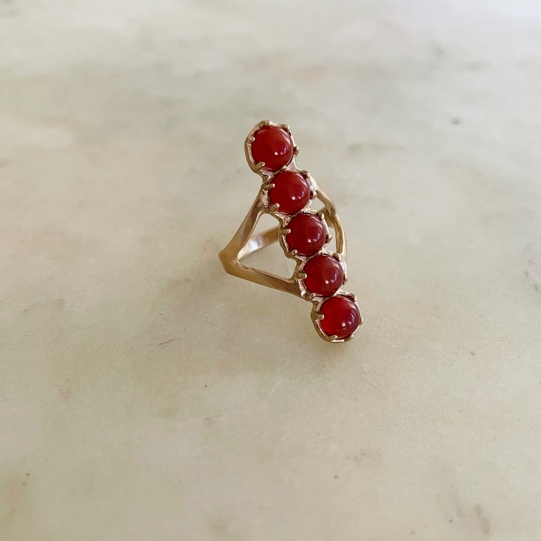 ROW RING - CARNELIAN