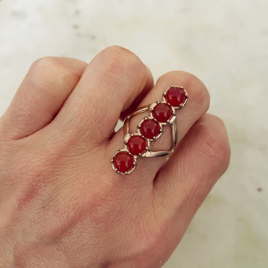 ROW RING - CARNELIAN