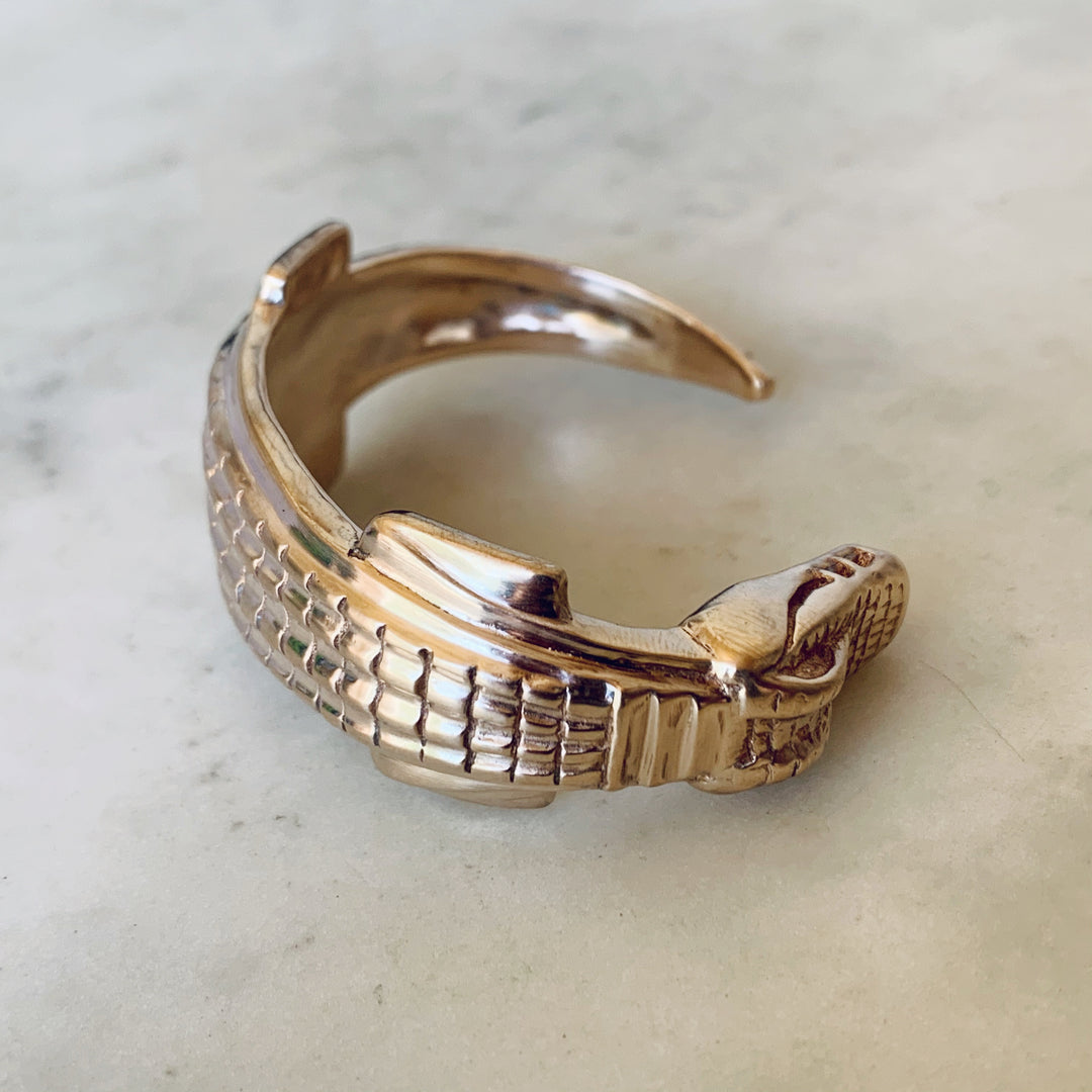 ALLIGATOR BRACELET WITH STONE EYES | MIMOSA Handcrafted