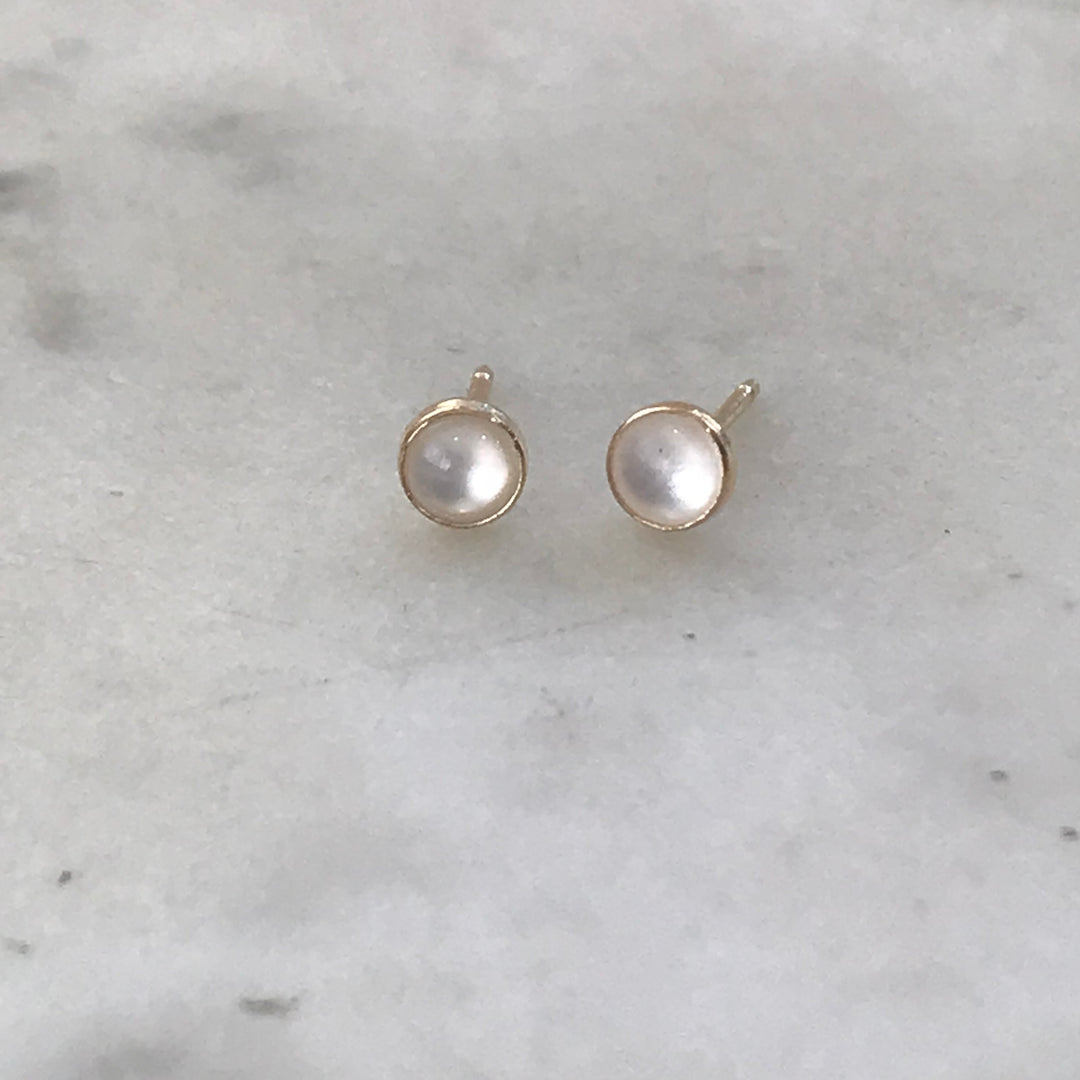 MOTHER OF PEARL STUDS - MIMOSA Handcrafted Jewelry