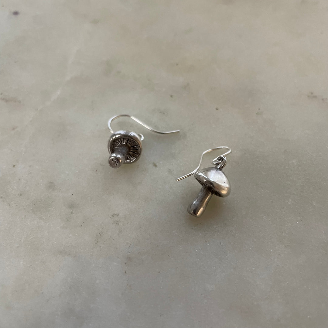 MIMOSA Handcrafted Sterling Silver Mushroom Earrings