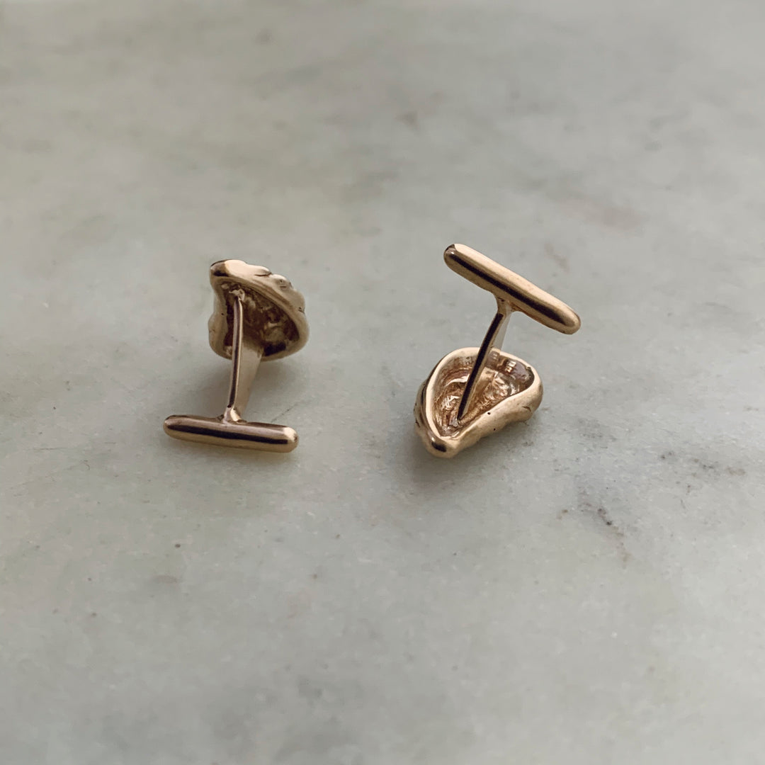 Handcrafted Bronze Oyster Cufflink Jewelry