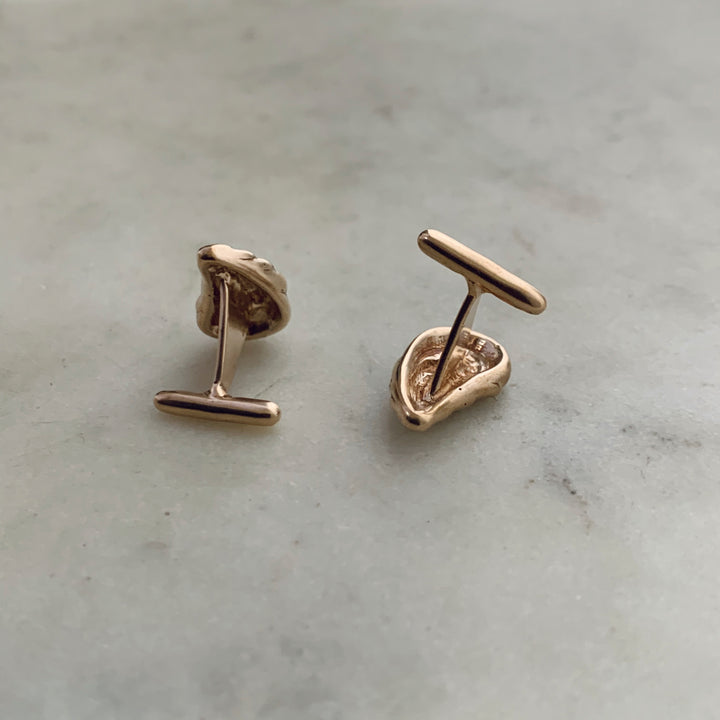 Handcrafted Bronze Oyster Cufflink Jewelry