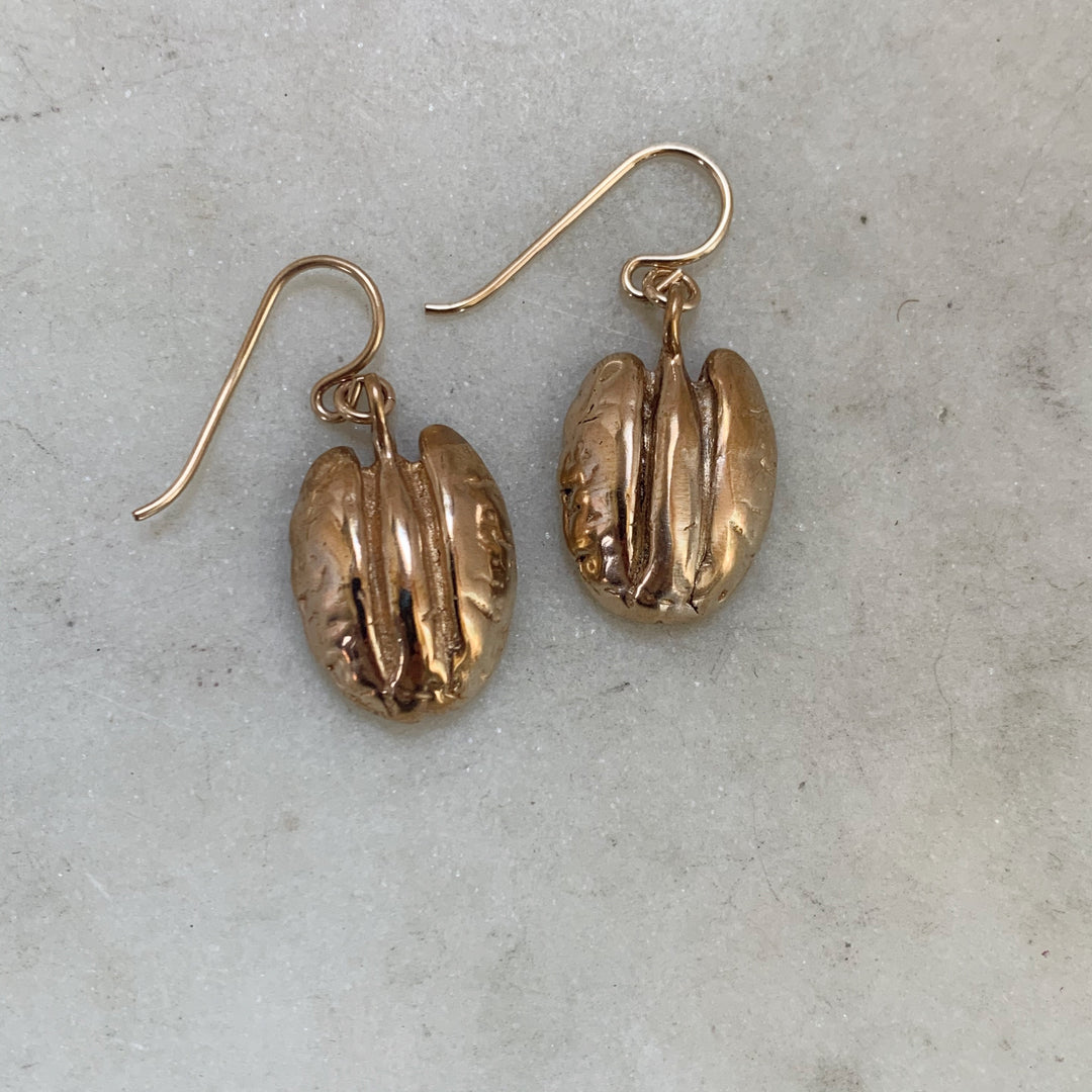 Bronze Pecan Earrings - MIMOSA Handcrafted Jewelry