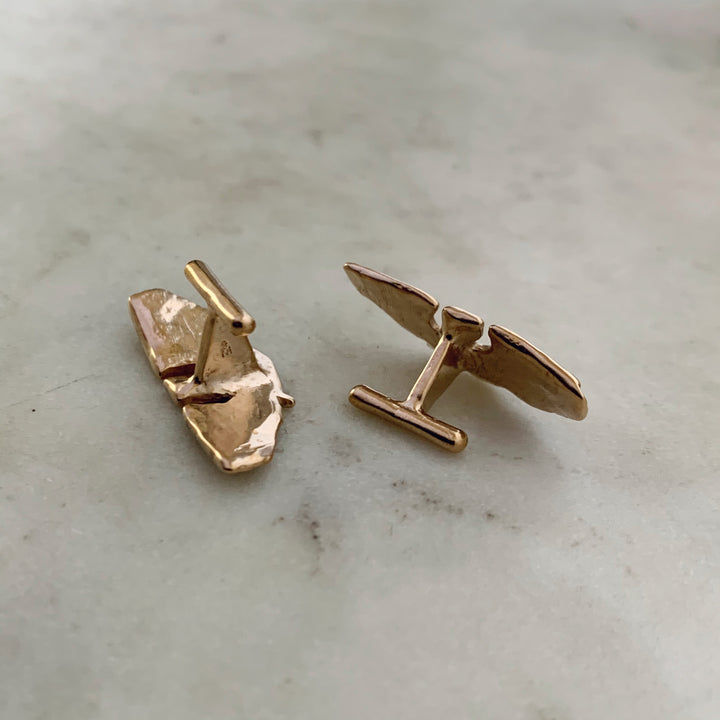 Handcrafted Bronze Pelican Cufflink Jewelry