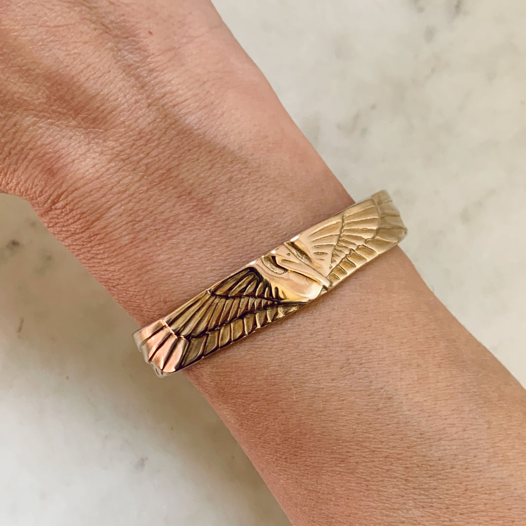 Bronze Petite Pelican Cuff Bracelet - MIMOSA Handcrafted Jewelry