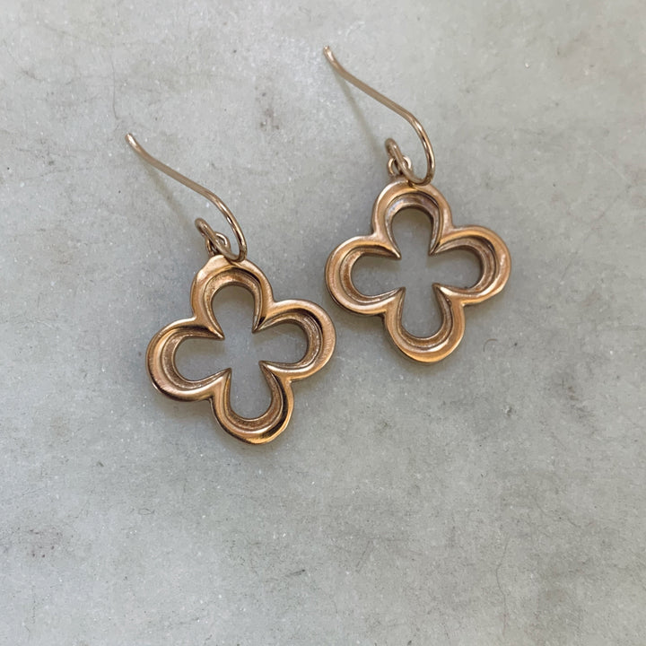 Bronze Quatrefoil Earrings - MIMOSA Handcrafted Jewelry