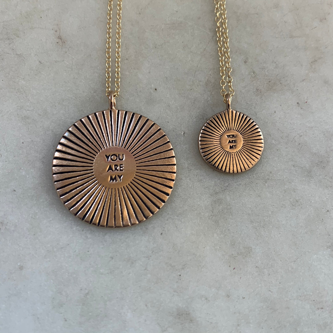 Bronze You Are My Sunshine Necklace - MIMOSA Handcrafted Jewelry