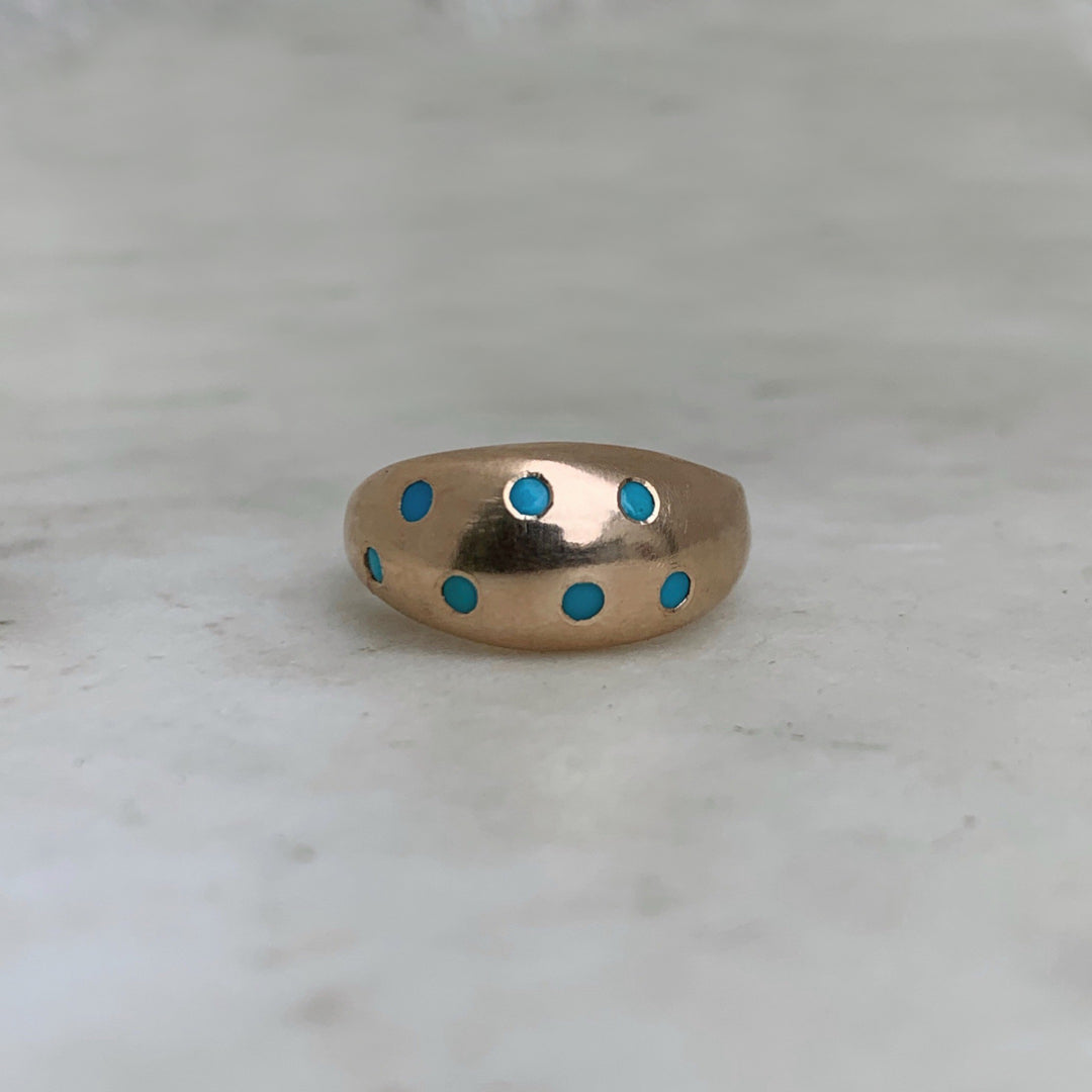 THE AMANDA RING — 7 TURQUOISE STONES - MIMOSA Handcrafted Jewelry