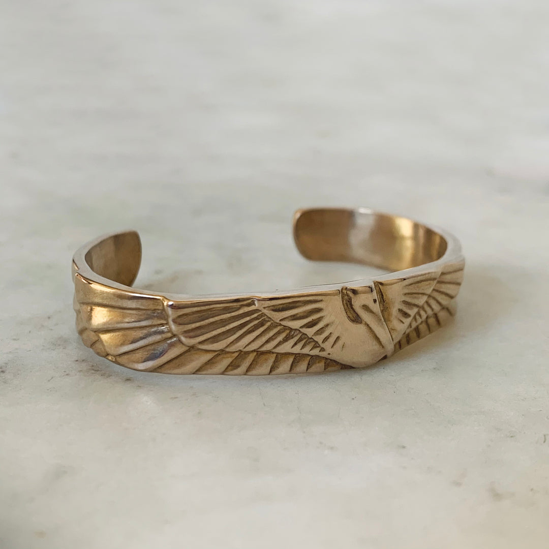 Bronze Petite Pelican Cuff Bracelet - MIMOSA Handcrafted Jewelry