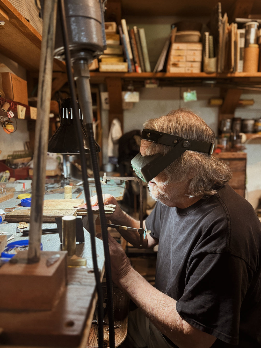Tom Lorio Making Jewelry in his Studio 