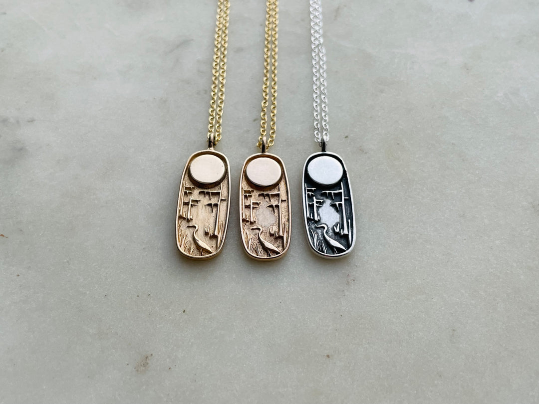 The Louisiana Wild Pendant In 14K Gold, Bronze, And Sterling Silver