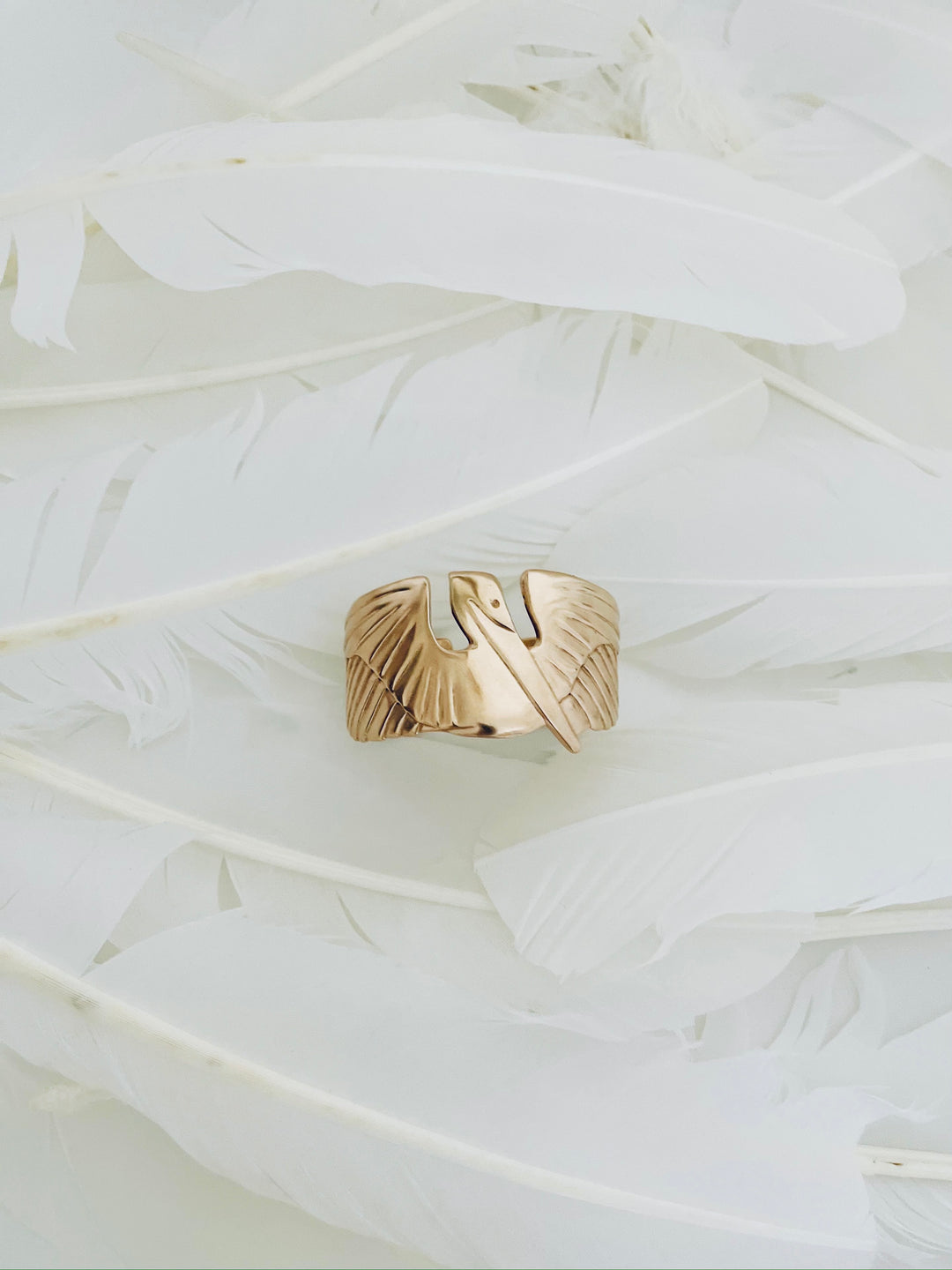 The MIMOSA Handcrafted Pelican Cuff Bracelet in Bronze