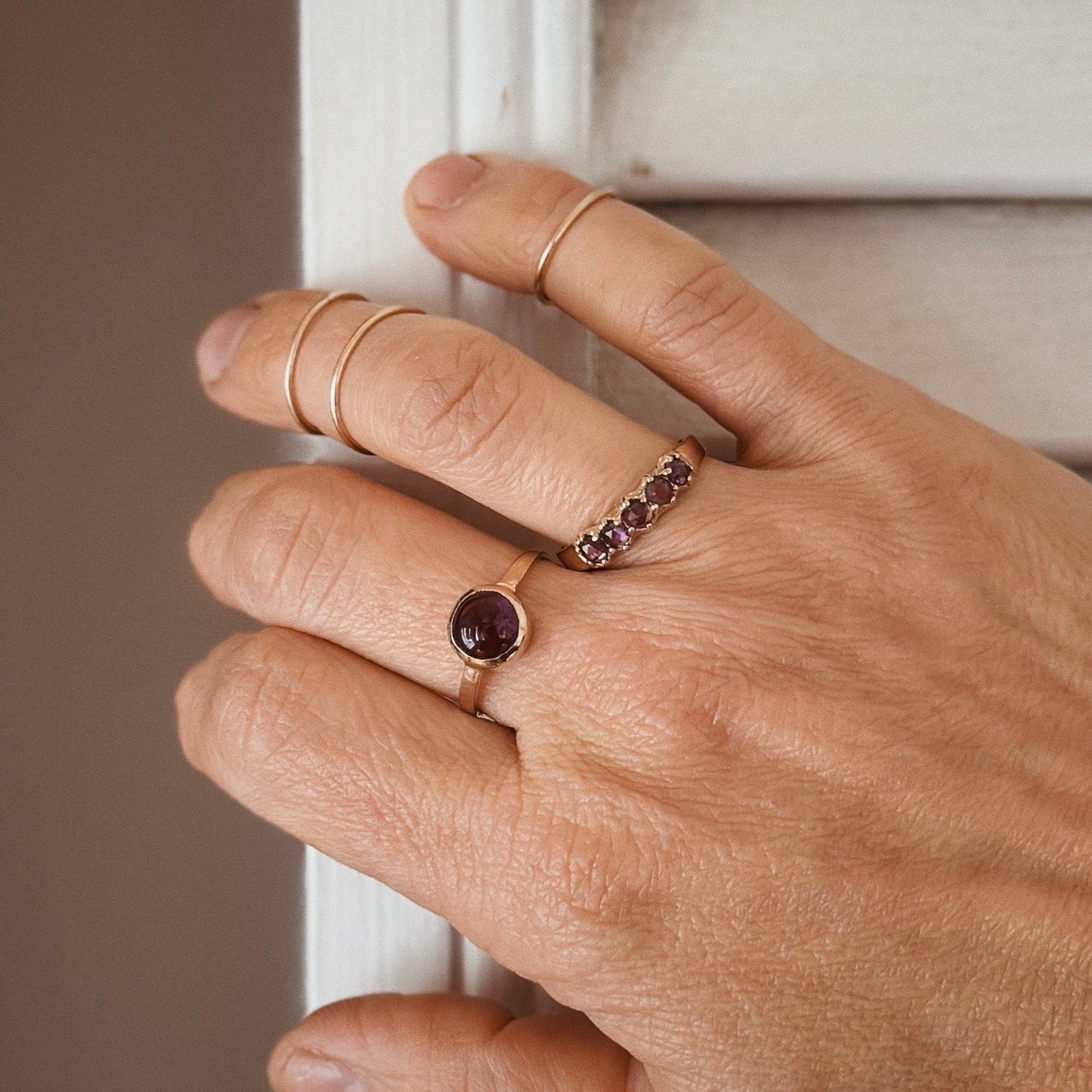 MIMOSA Handcrafted Amethyst Rings