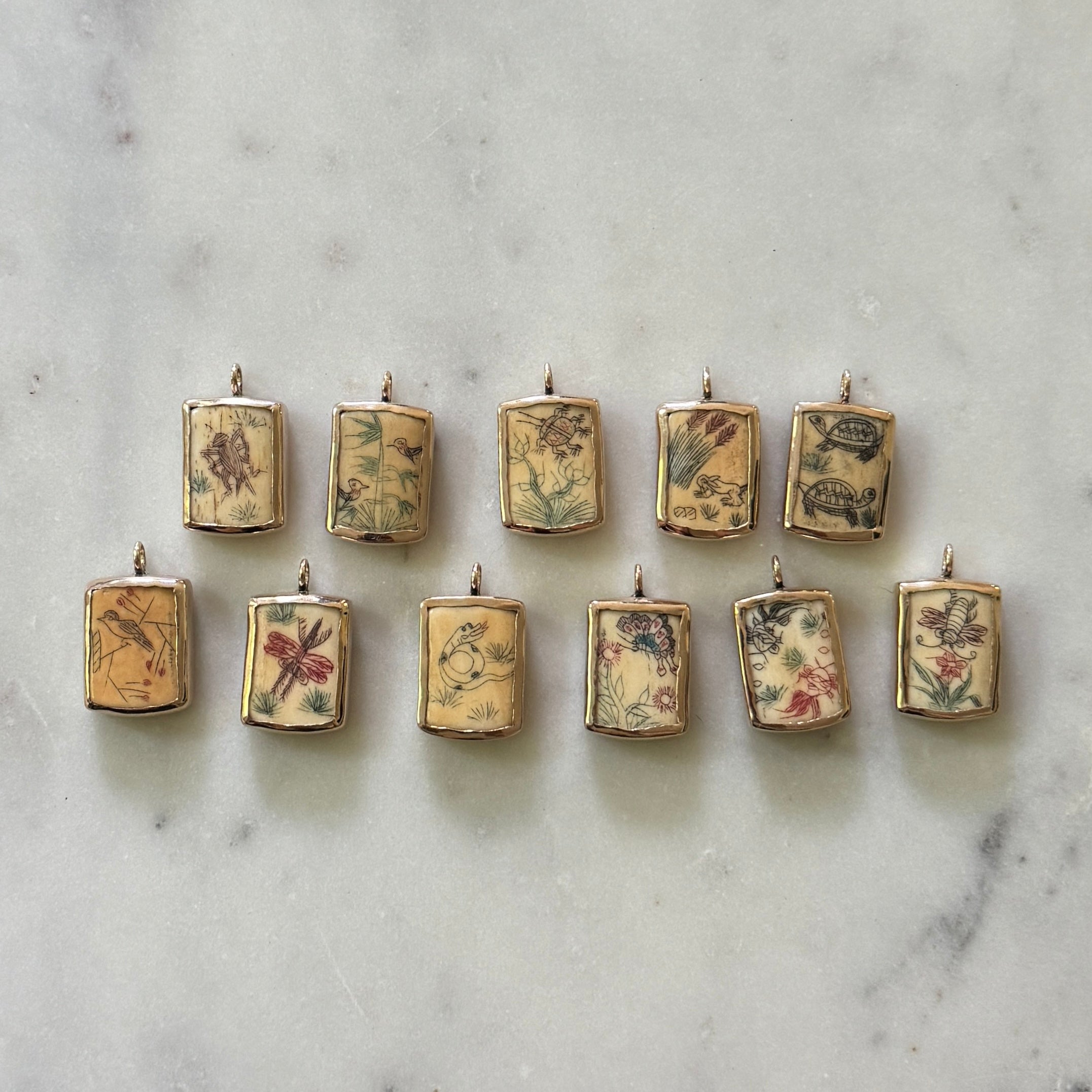 MIMOSA Handcrafted Story Panel Pendants