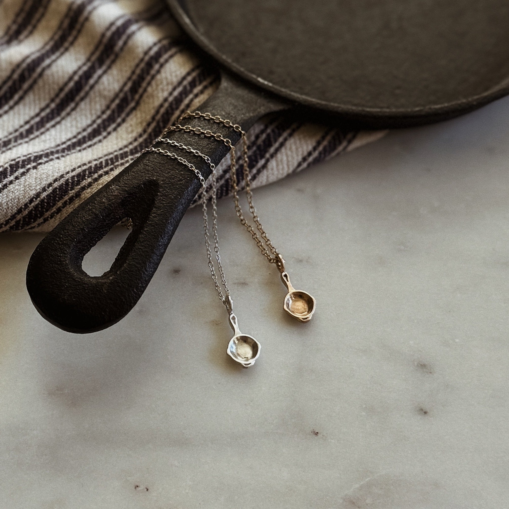 MIMOSA Handcrafted's Cast Iron Skillet Necklaces