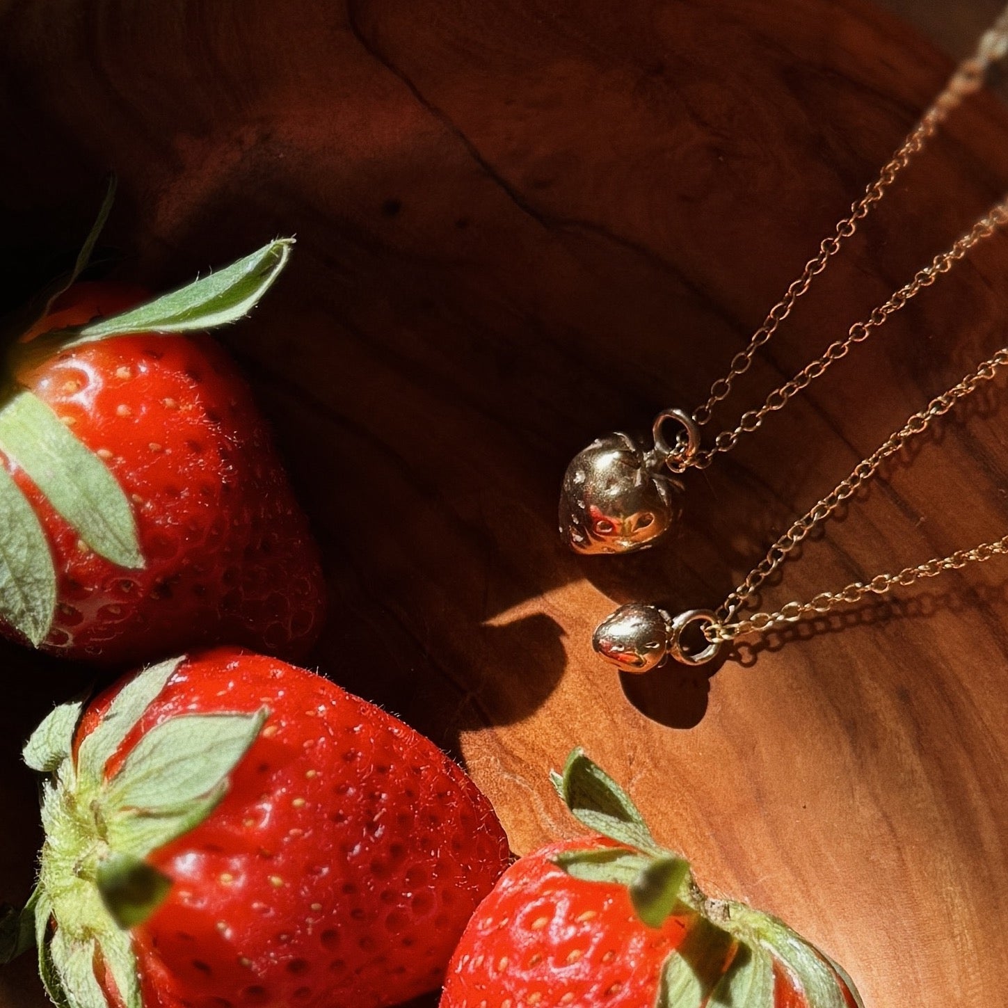 MIMOSA Handcrafted Strawberry Pendant Necklaces