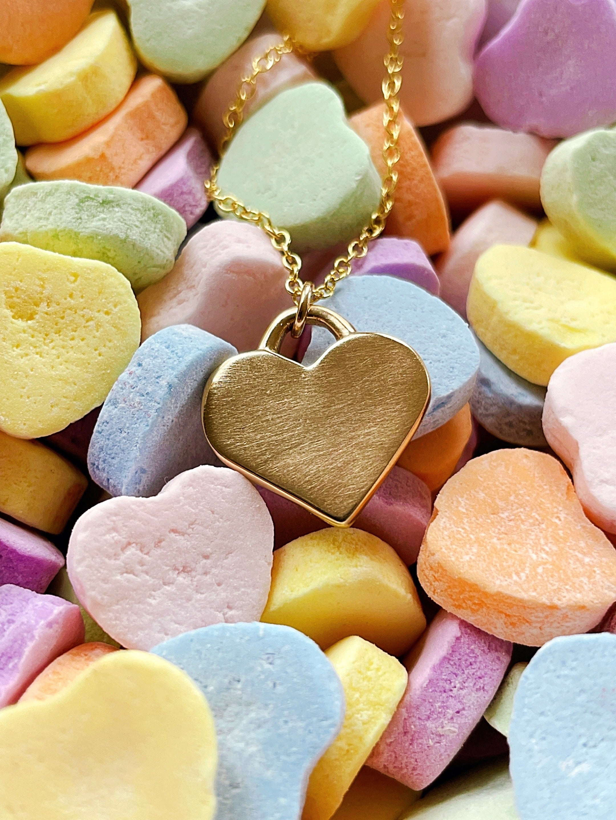 MIMOSA Handcrafted's Heart Necklace Is Nestled Into Heart Shaped Candy