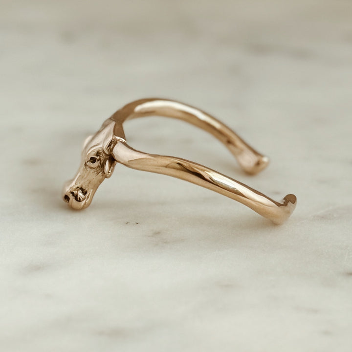 The MIMOSA Handcrafted Longhorn Cuff in Bronze