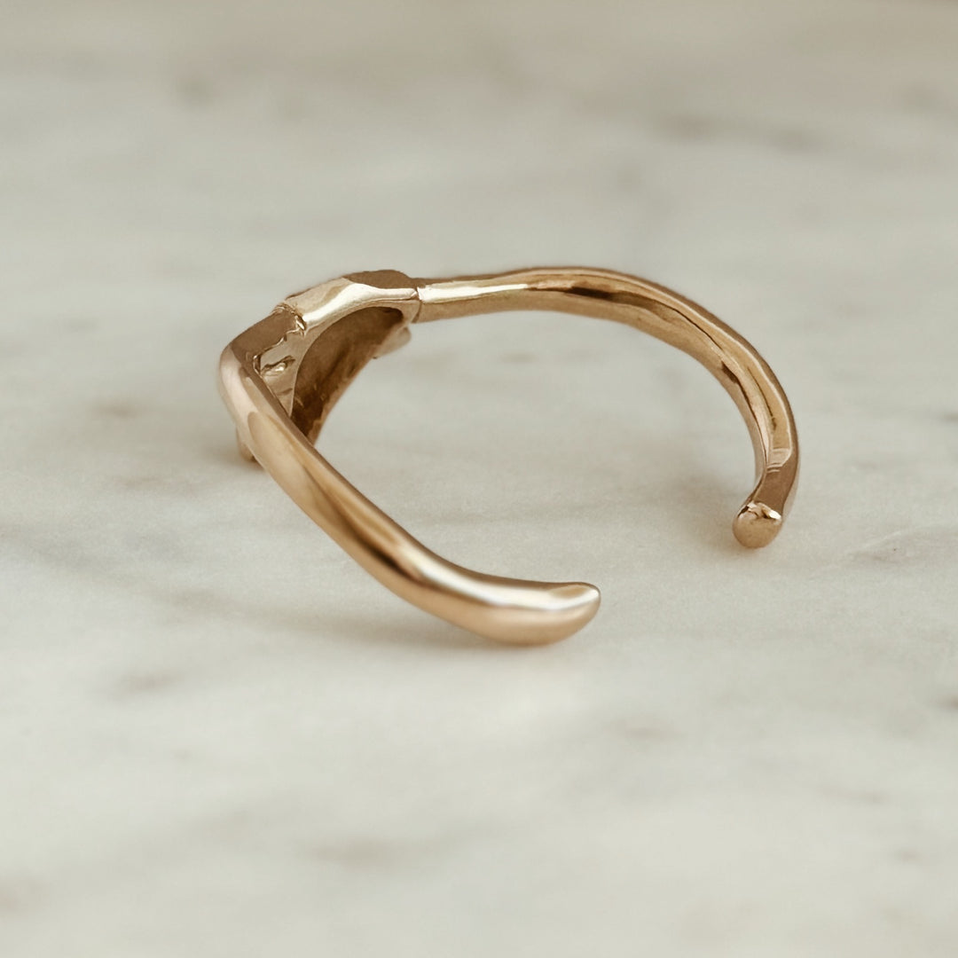 The MIMOSA Handcrafted Longhorn Cuff in Bronze