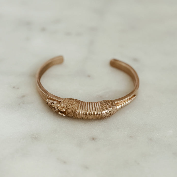 The MIMOSA Handcrafted Armadillo Bracelet in Bronze