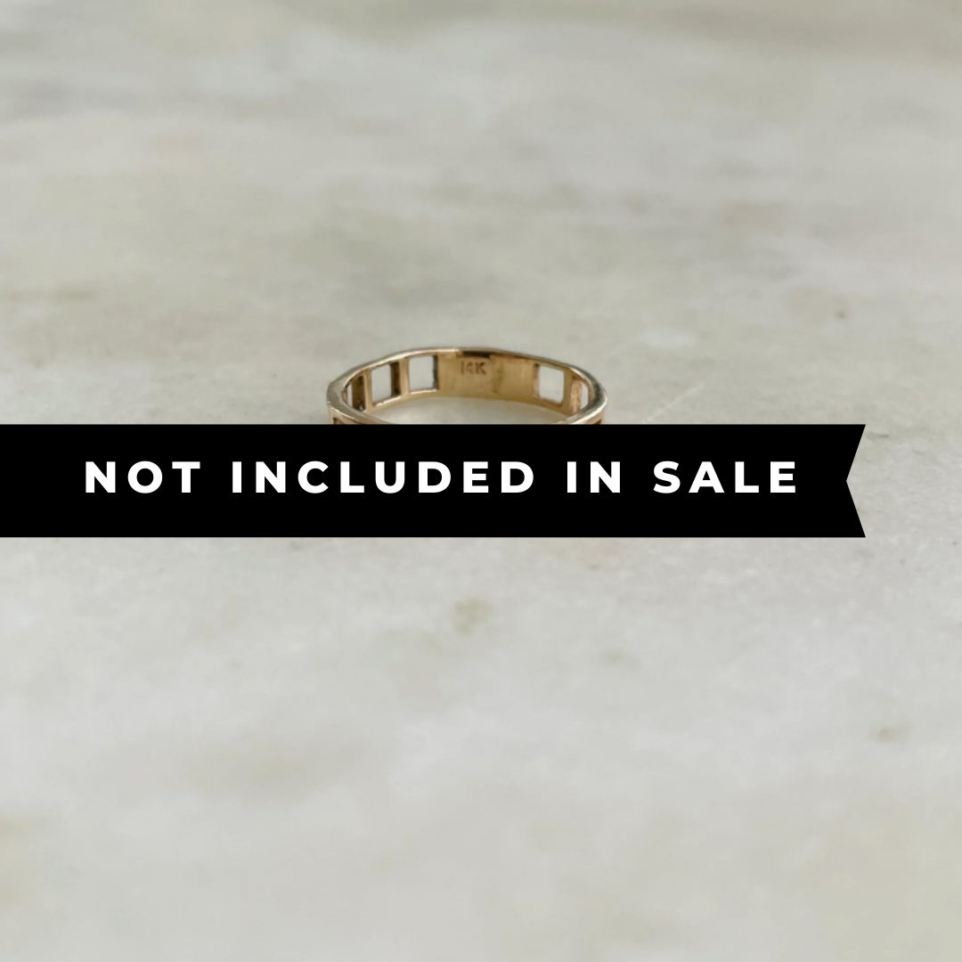 14K Gold Grid Ring Not Included in Sale