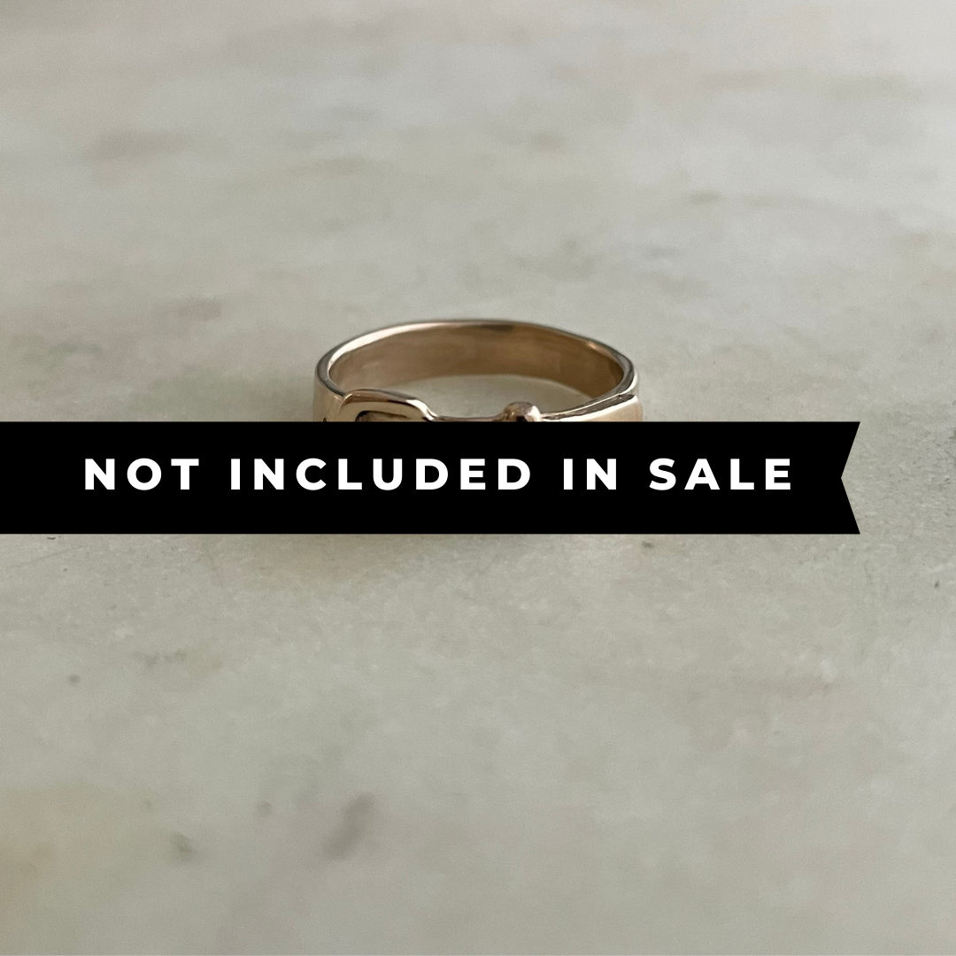 14K Gold Belt Ring Not Included in Sale