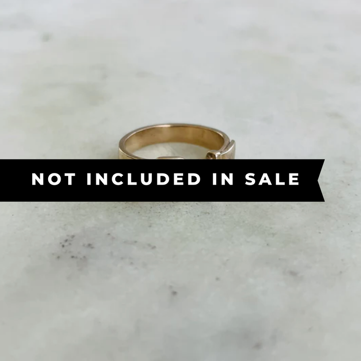 14K GOLD BELT RING + DIAMONDS