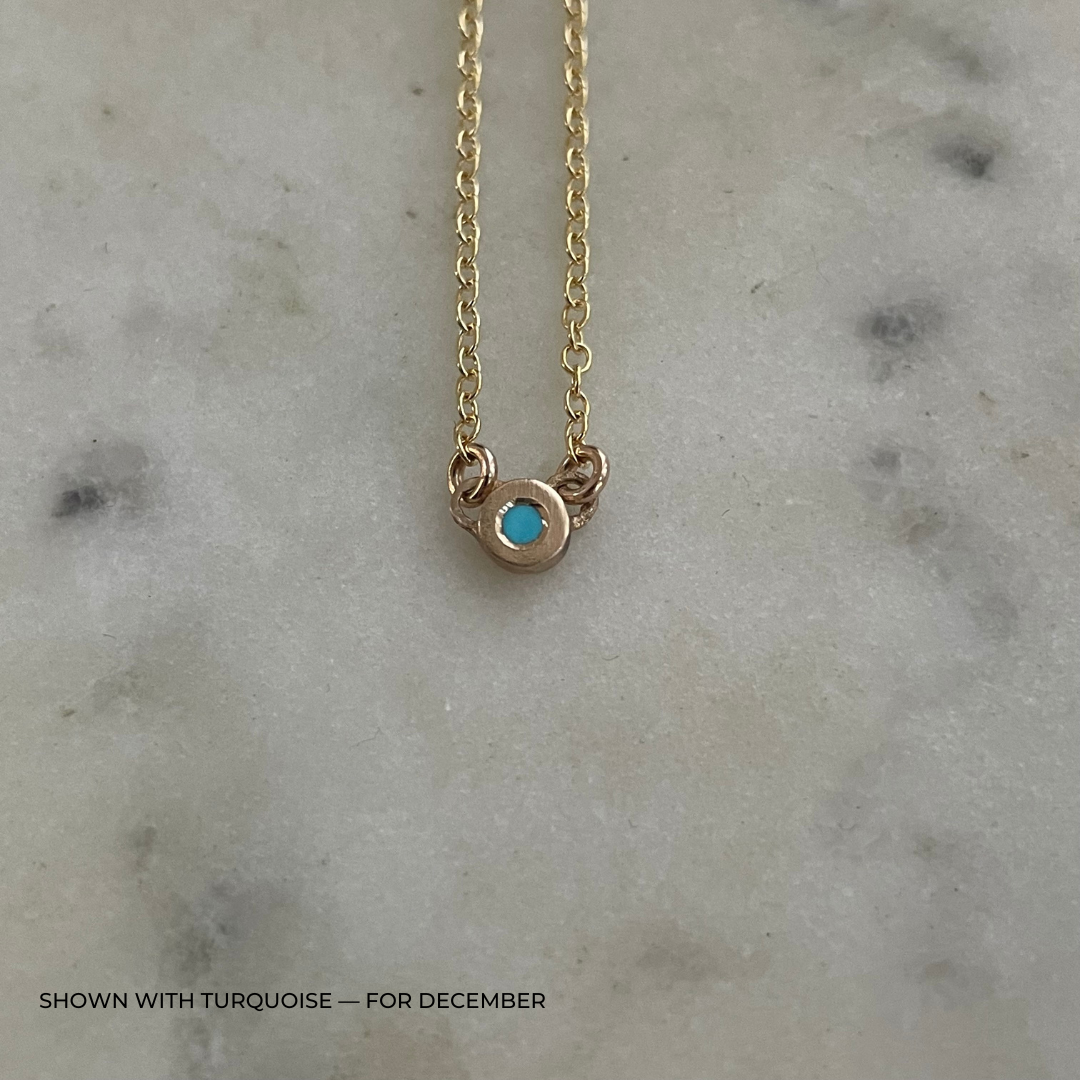 ARCHIVE — 14K GOLD GRACE BAR NECKLACE + BIRTHSTONE