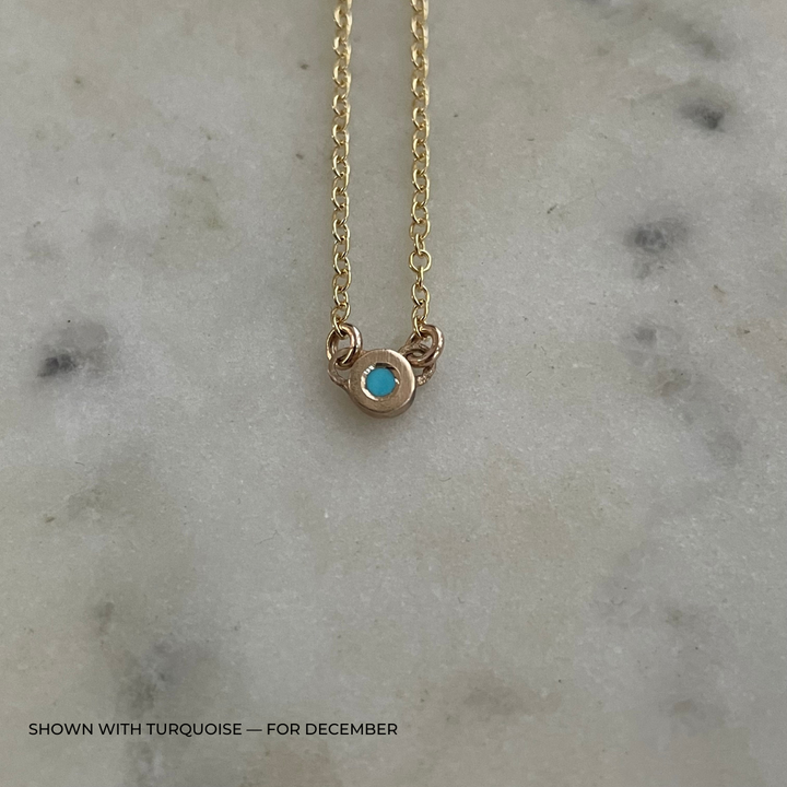 ARCHIVE — 14K GOLD GRACE BAR NECKLACE + BIRTHSTONE
