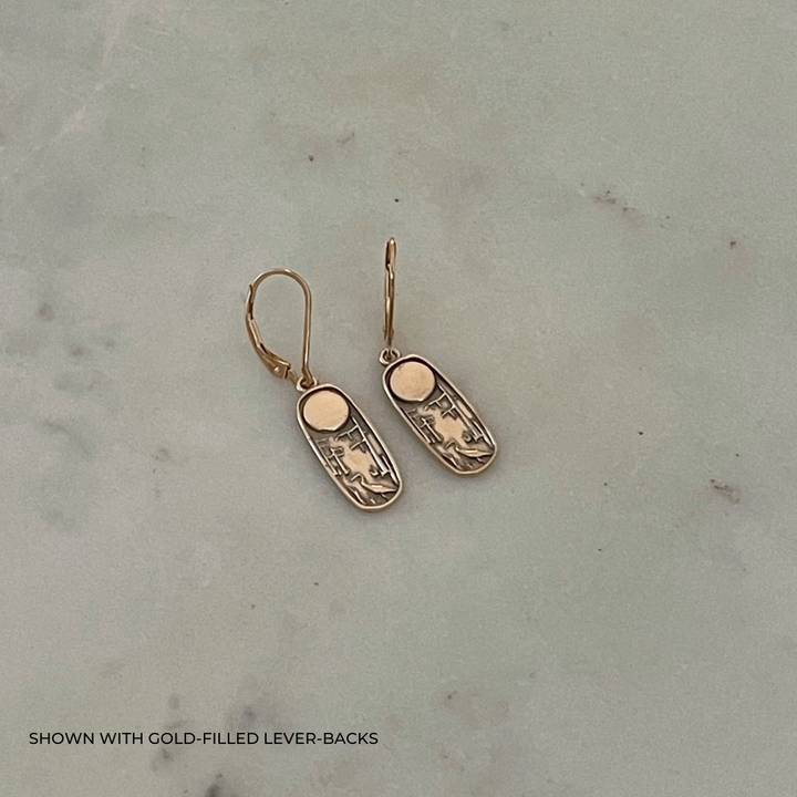 MIMOSA Handcrafted Louisiana Wild Earrings in 14K Gold