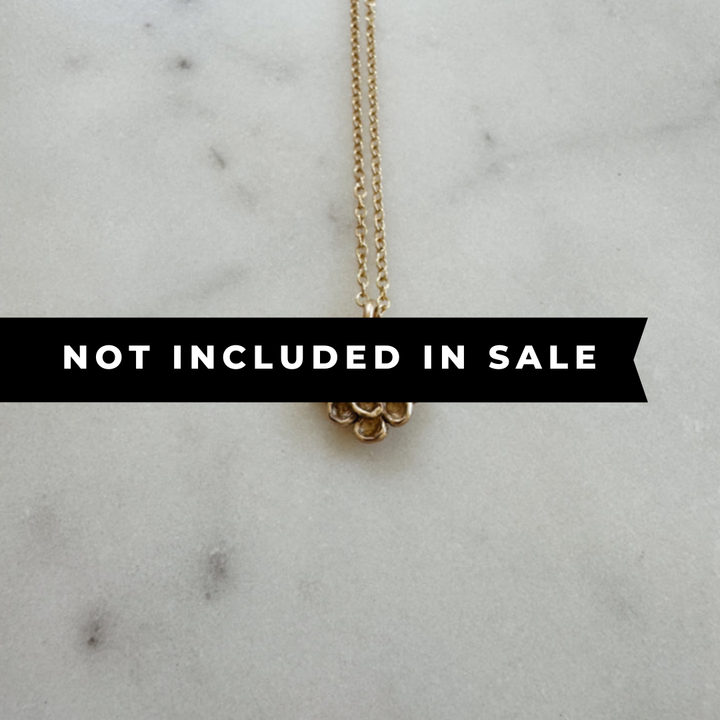 14K GOLD MAGNOLIA PENDANT — SMALL