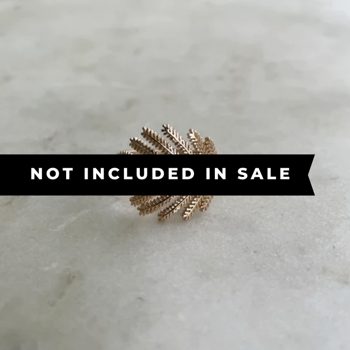 14K GOLD MIMOSA LEAF RING