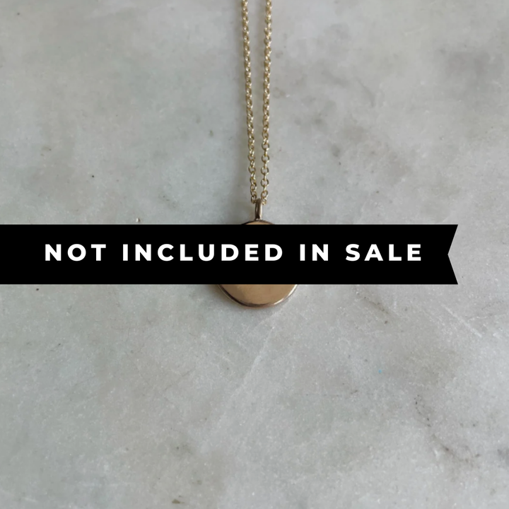 14K GOLD MINIMAL CIRCLE STONE PENDANT