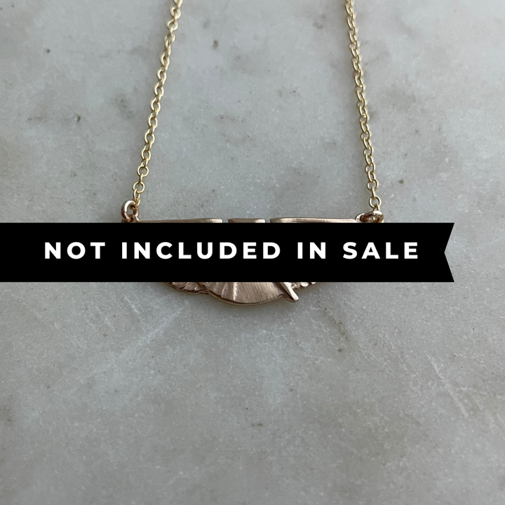 14K GOLD PELICAN BAR NECKLACE — SMALL