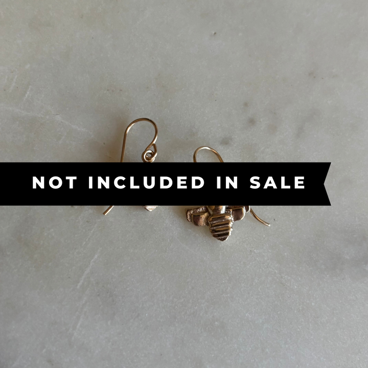 14K GOLD BEE EARRINGS — SMALL