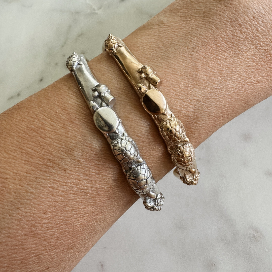 Turtle Bracelet in Bronze and Sterling Silver | MIMOSA Handcrafted