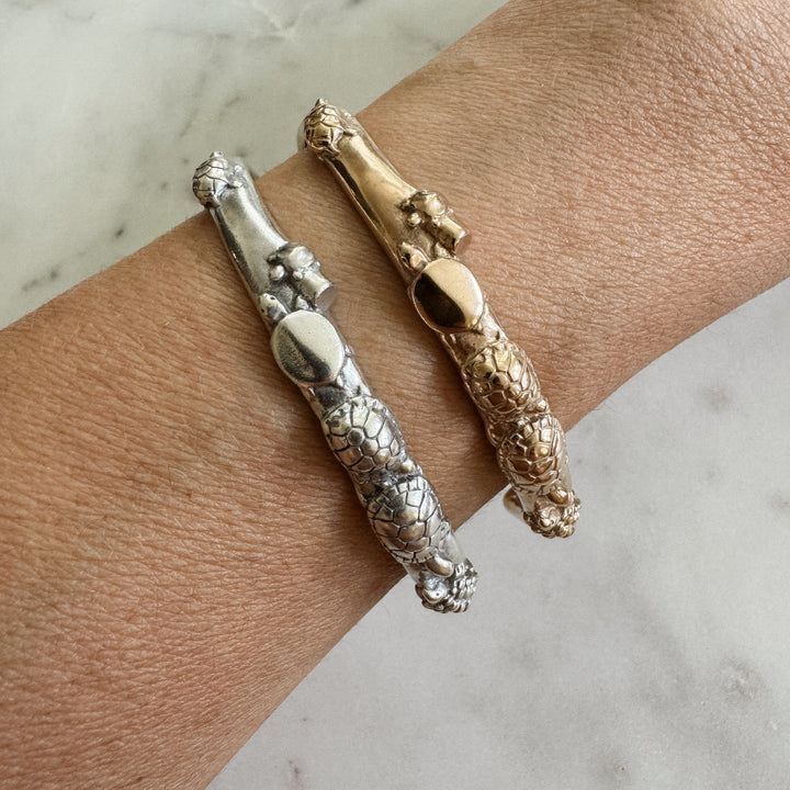 Turtle Bracelet in Bronze and Sterling Silver | MIMOSA Handcrafted
