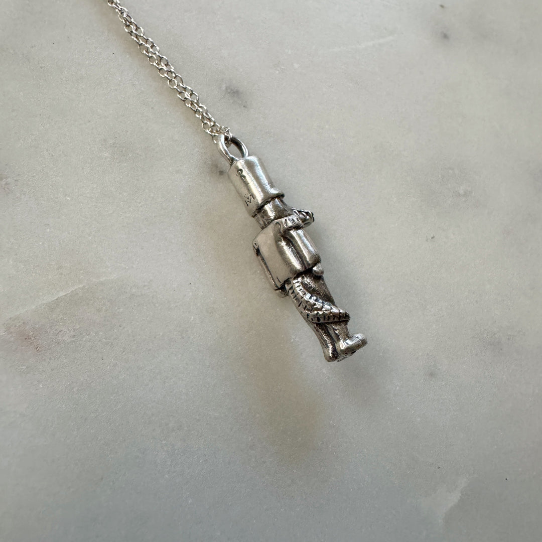nutcracker necklace in sterling silver